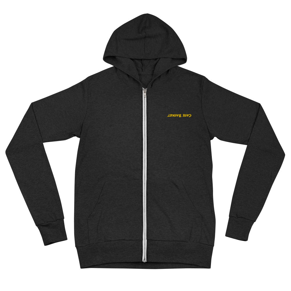 Basket Case Embroidered zip hoodie