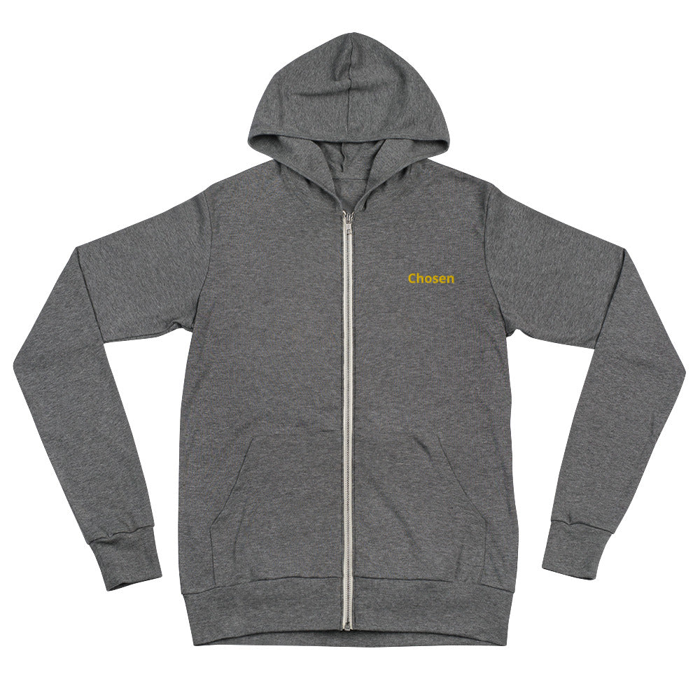 Chosen embroidered zip hoodie